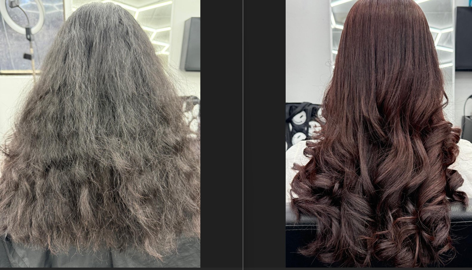 Full color transformation before and after — Salon Melisa Lutz FL