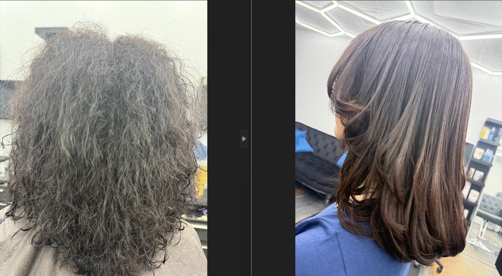 Keratin treatment before and after — Salon Melisa Lutz FL