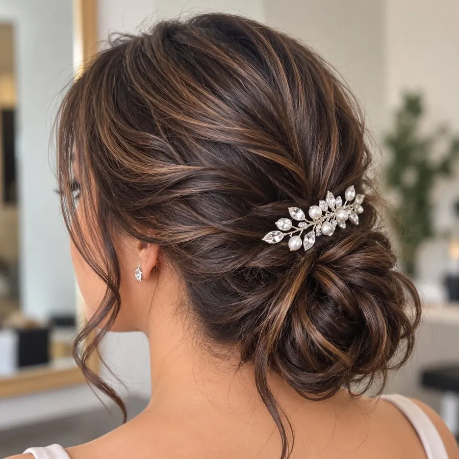 Formal updo hairstyle at Salon Melisa Hair Studio in Lutz, Florida