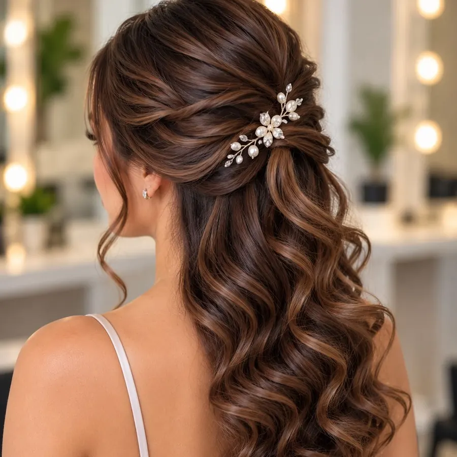 Special occasion updo hairstyle at Salon Melisa Hair Studio in Lutz, Florida